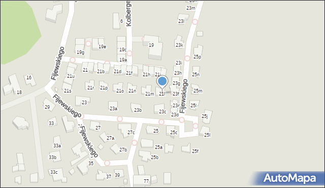 Katowice, Fijewskiego Tadeusza, 21l, mapa Katowic