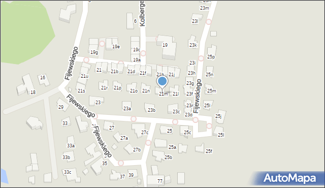 Katowice, Fijewskiego Tadeusza, 21m, mapa Katowic