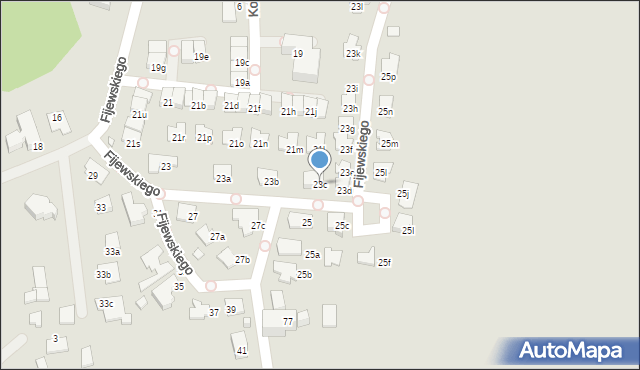 Katowice, Fijewskiego Tadeusza, 23c, mapa Katowic