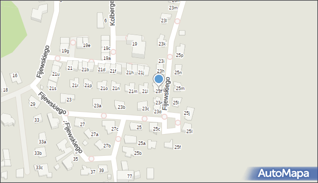 Katowice, Fijewskiego Tadeusza, 23f, mapa Katowic