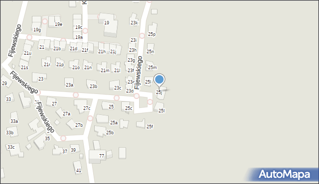 Katowice, Fijewskiego Tadeusza, 25j, mapa Katowic