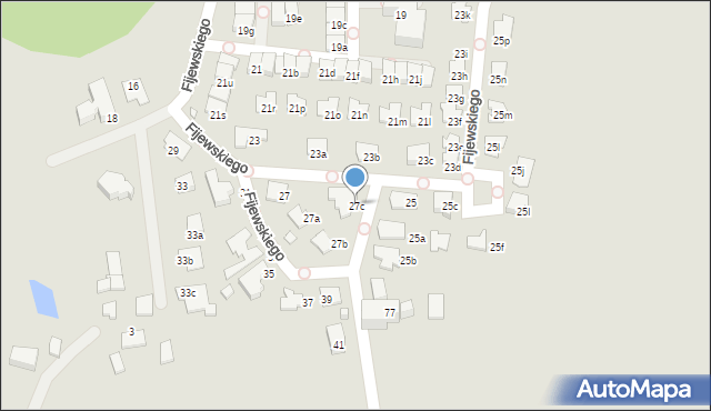 Katowice, Fijewskiego Tadeusza, 27c, mapa Katowic