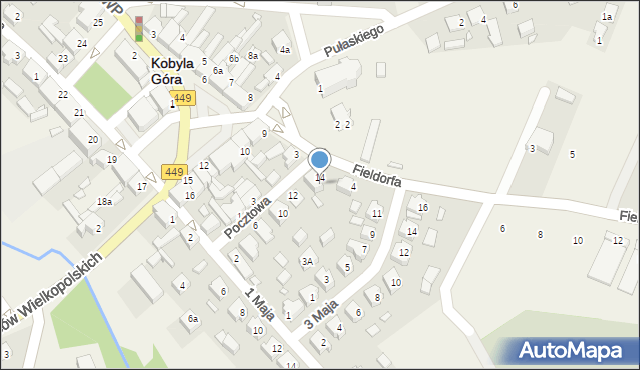 Kobyla Góra, Fieldorfa-Nila Augusta Emila, gen., 12, mapa Kobyla Góra