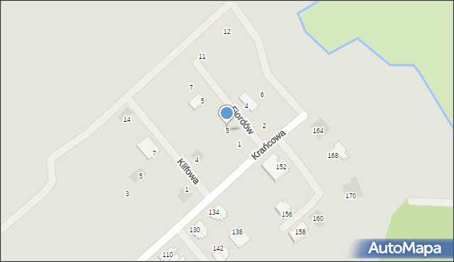 Koszalin, Fiordów, 3, mapa Koszalina