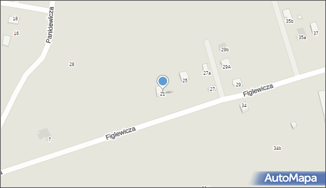 Kraków, Figlewicza Kazimierza, ks., 21, mapa Krakowa