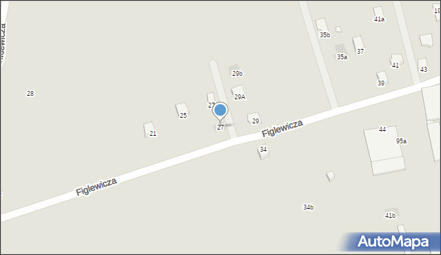 Kraków, Figlewicza Kazimierza, ks., 27, mapa Krakowa