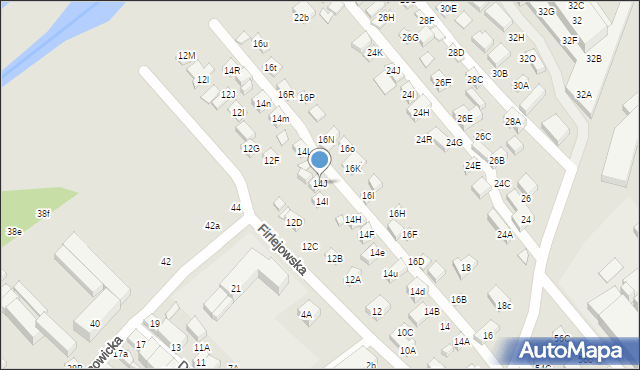 Lublin, Firlejowska, 14J, mapa Lublina