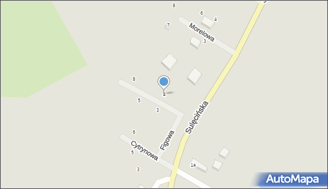 Lubniewice, Figowa, 4, mapa Lubniewice