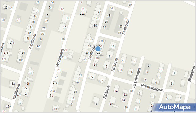 Mirków, Fiołkowa, 20, mapa Mirków