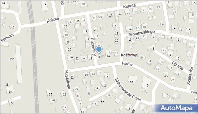 Mysłowice, Fików Heleny i Ignacego, 16, mapa Mysłowice