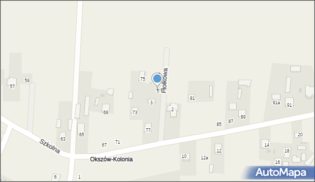 Okszów, Fiołkowa, 5, mapa Okszów