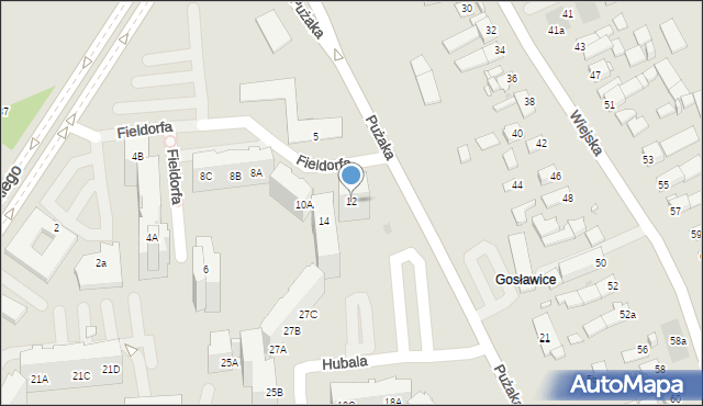 Opole, Fieldorfa-Nila Augusta Emila, gen., 12, mapa Opola