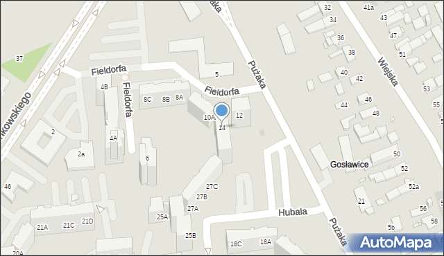 Opole, Fieldorfa-Nila Augusta Emila, gen., 14, mapa Opola