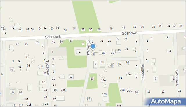 Orchówek, Fiołkowa, 5, mapa Orchówek