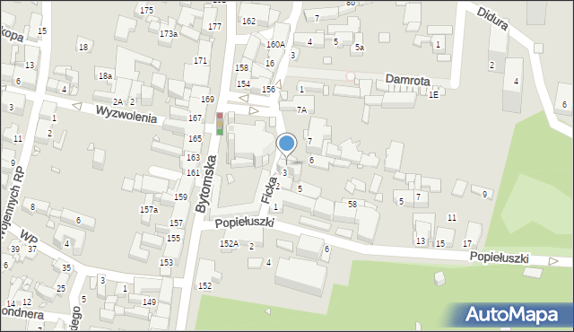 Piekary Śląskie, Ficka Jana, ks., 4, mapa Piekary Śląskie