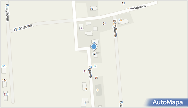 Podolszyn Nowy, Figowa, 14, mapa Podolszyn Nowy