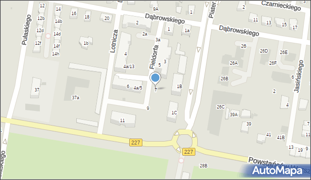 Pruszcz Gdański, Fieldorfa-Nila Augusta Emila, gen., 7, mapa Pruszcz Gdański