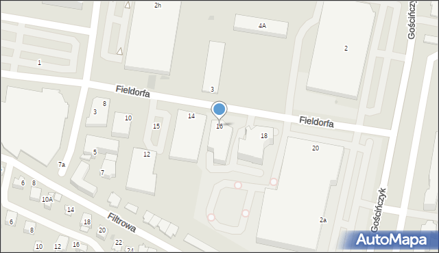 Puławy, Fieldorfa-Nila Augusta Emila, gen., 16, mapa Puław
