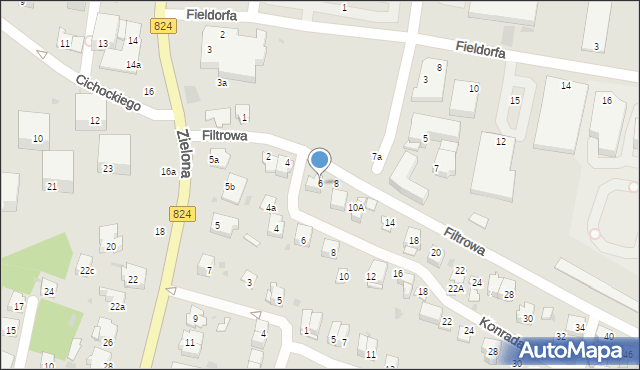 Puławy, Filtrowa, 6, mapa Puław