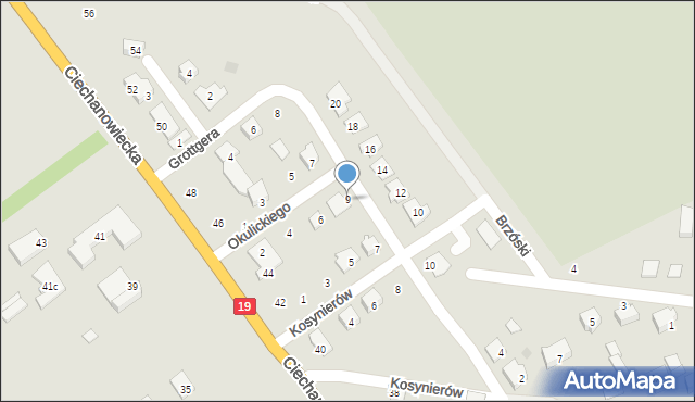 Siemiatycze, Fieldorfa-Nila Augusta Emila, gen., 9, mapa Siemiatycze