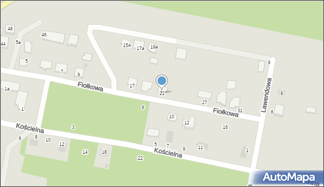 Siemiatycze, Fiołkowa, 21, mapa Siemiatycze