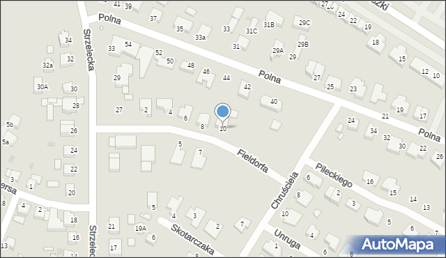 Środa Wielkopolska, Fieldorfa-Nila Augusta Emila, gen., 10, mapa Środa Wielkopolska