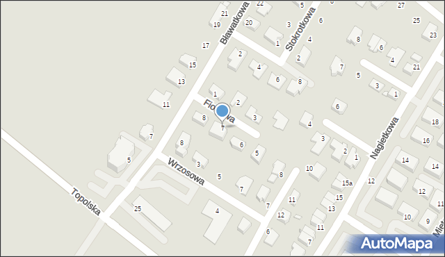 Środa Wielkopolska, Fiołkowa, 7, mapa Środa Wielkopolska