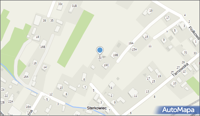 Sterkowiec, Fiołkowa, 21, mapa Sterkowiec