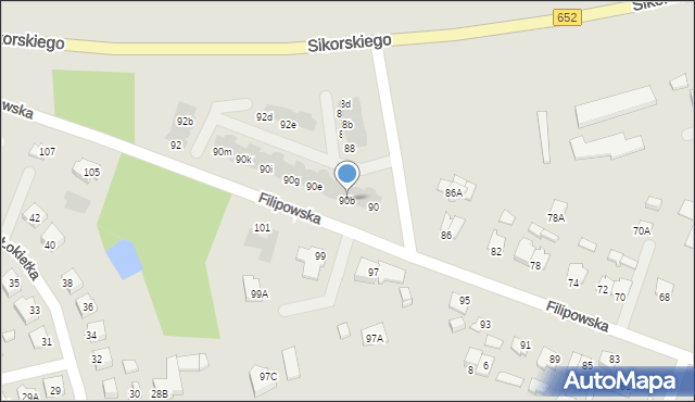 Suwałki, Filipowska, 90b, mapa Suwałk