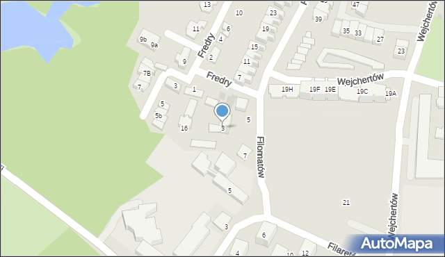 Tychy, Filomatów, 3, mapa Tychów