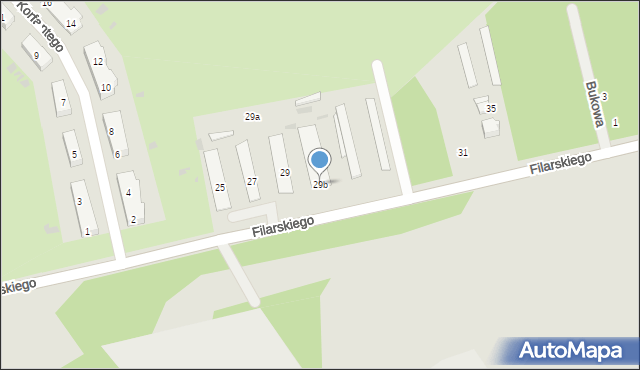 Zdzieszowice, Filarskiego, 29b, mapa Zdzieszowice