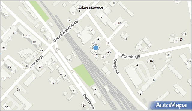 Zdzieszowice, Filarskiego, 2I, mapa Zdzieszowice