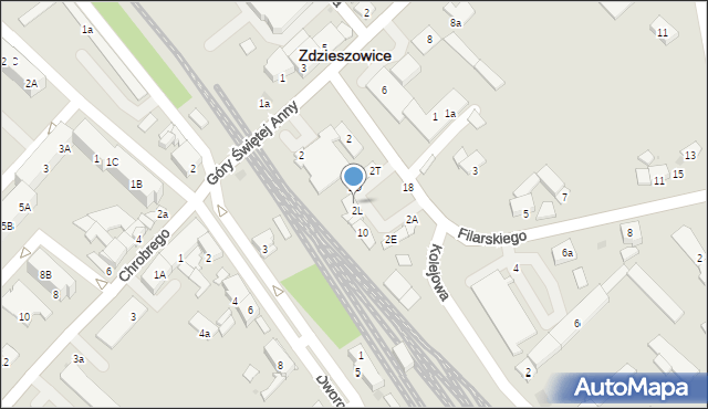 Zdzieszowice, Filarskiego, 2M, mapa Zdzieszowice