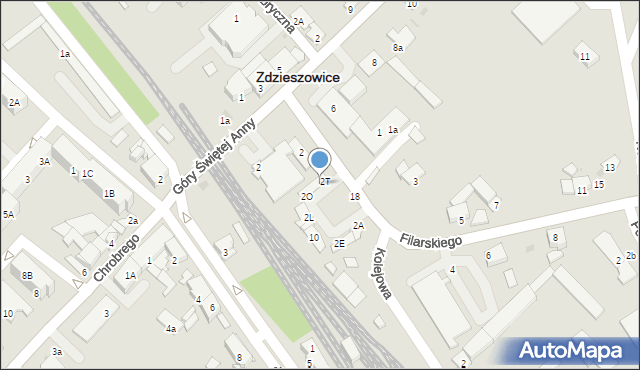 Zdzieszowice, Filarskiego, 2S, mapa Zdzieszowice