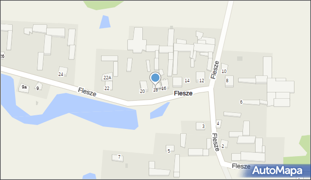 Flesze, Flesze, 18, mapa Flesze