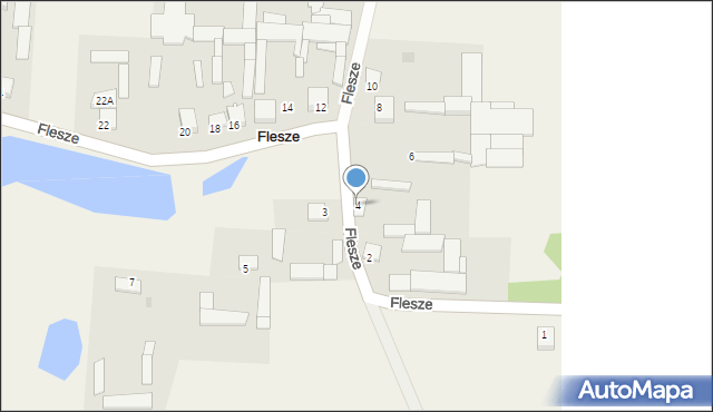 Flesze, Flesze, 4, mapa Flesze