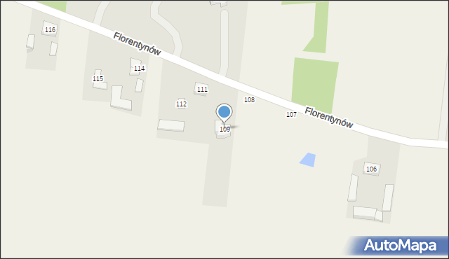 Florentynów, Florentynów, 109, mapa Florentynów