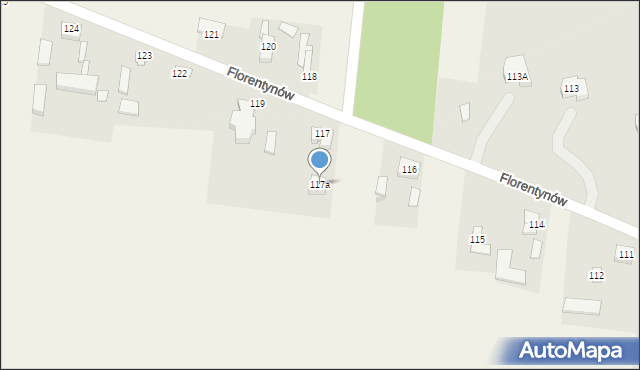 Florentynów, Florentynów, 117a, mapa Florentynów