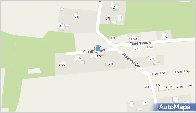 Florentynów, Florentynów, 175a, mapa Florentynów