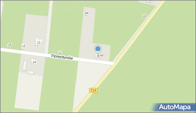 Florentynów, Florentynów, 9, mapa Florentynów