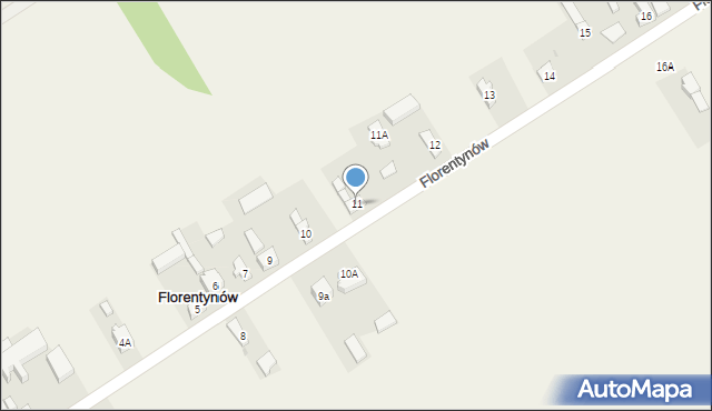 Florentynów, Florentynów, 11, mapa Florentynów