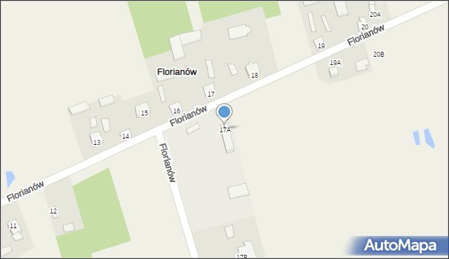 Florianów, Florianów, 17A, mapa Florianów