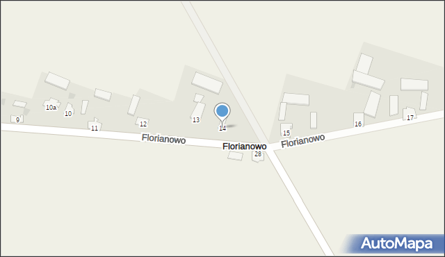 Florianowo, Florianowo, 14, mapa Florianowo