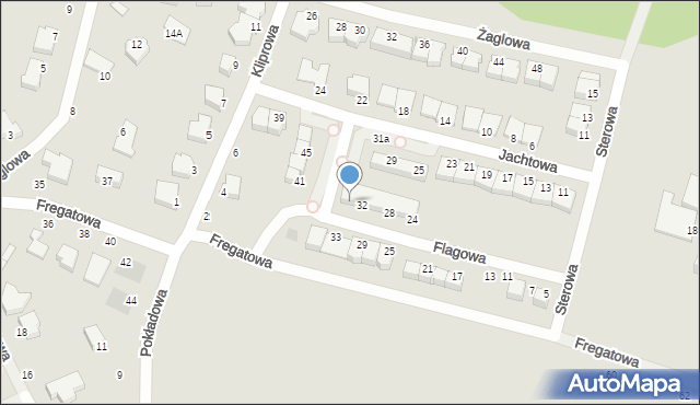 Gdynia, Flagowa, 34, mapa Gdyni