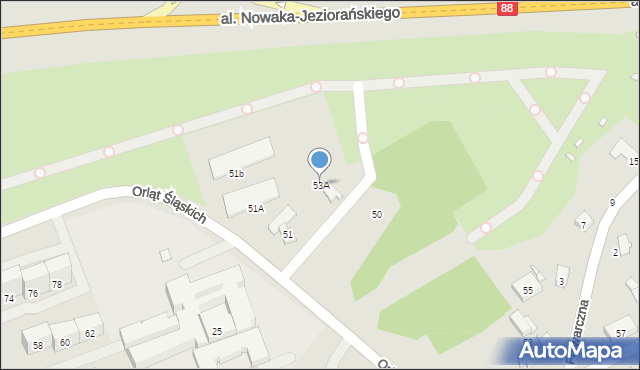 Gliwice, Floriańska, 53A, mapa Gliwic