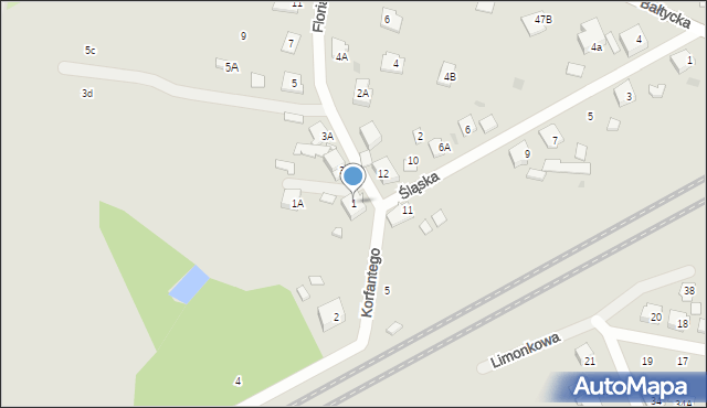 Grodzisk Mazowiecki, Floriańska, 1, mapa Grodzisk Mazowiecki