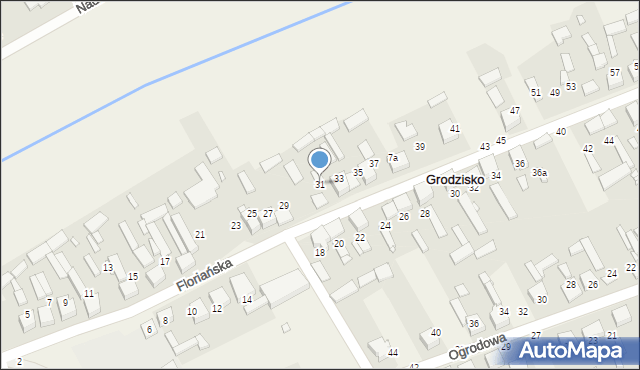 Grodzisko, Floriańska, 31, mapa Grodzisko