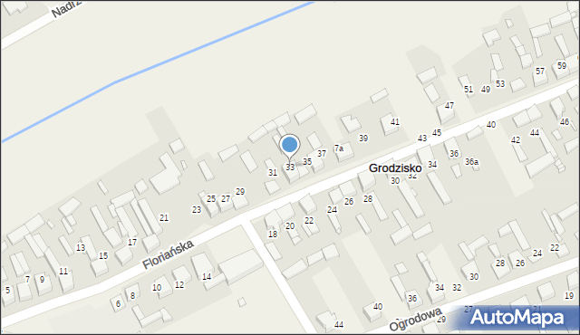 Grodzisko, Floriańska, 33, mapa Grodzisko