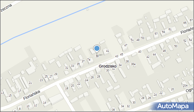 Grodzisko, Floriańska, 39, mapa Grodzisko