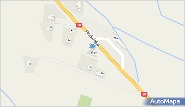 Iwonicz, Floriańska, 44A, mapa Iwonicz